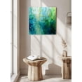 thumbnail image 5 of Wall Art Prints, Blue Green Framed Canvas Prints for Bedroom Living Room Bathroom Office, Modern Oil Painted Abstract Artistic Gallery Wrap Wall Art Poster for Gifts Home Decor 16"x16", 5 of 9