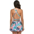 thumbnail image 2 of HAWEE Robe de Bain une Pièce Élégante à Croisement pour Femme, Maillot de Bain à Jupe Fleurie, Taille P-2TG, 2 of 4