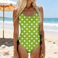 thumbnail image 2 of Women's Polka Dot One Piece Swimsuits Tummy Control Bathing Suits Vintage Retro Push Up Swimwear 2026, 2XL, 2 of 4