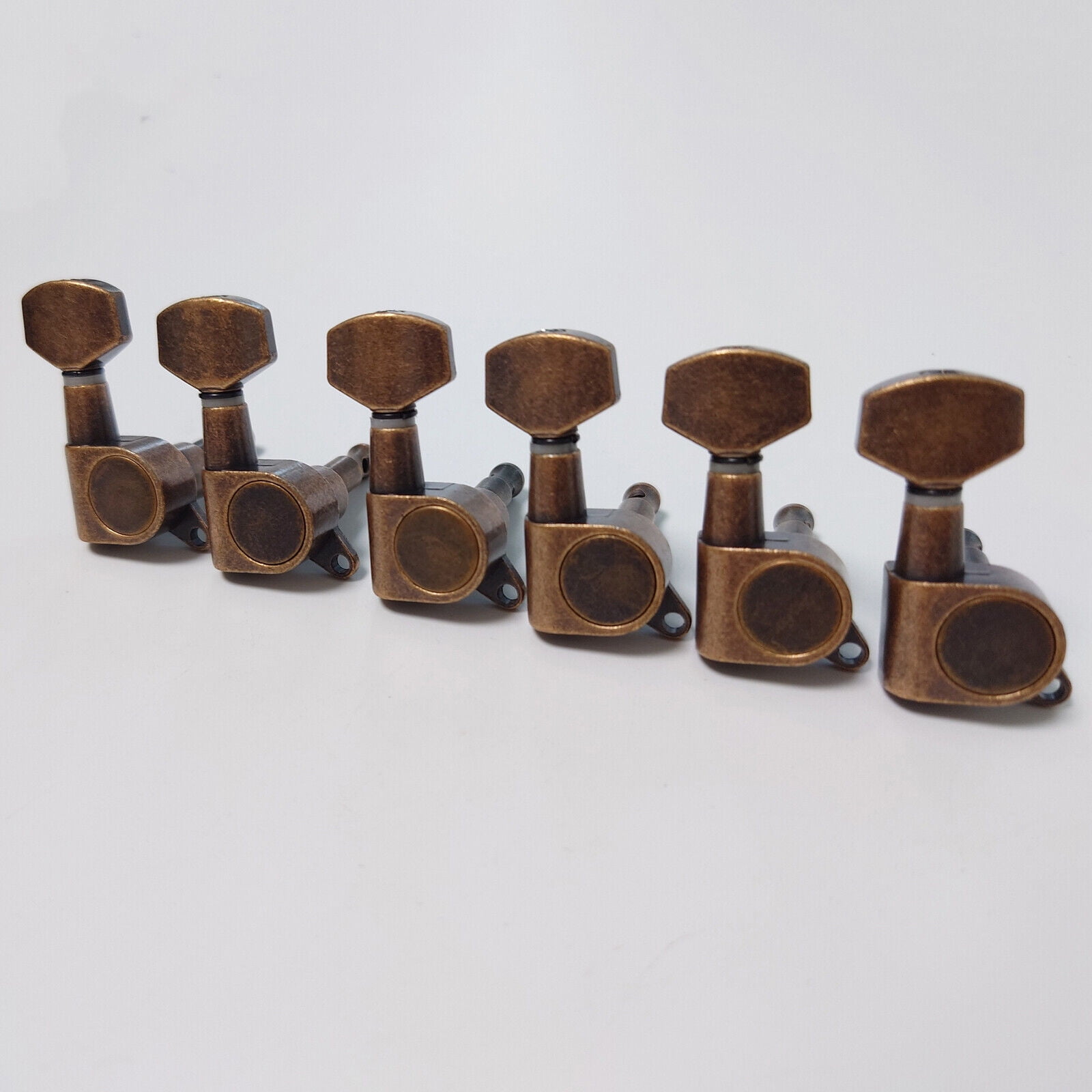Vintage Style Guitar Tuning Pegs Red Copper for 3L3R/3L4R/4L3R/6L/6R Acoustic or Electric Guitar Tuners Replacement Parts