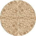 thumbnail image 1 of Ahgly Company Indoor Round Patterned NavajoWhite Gold Area Rugs, 8' Round, 1 of 6