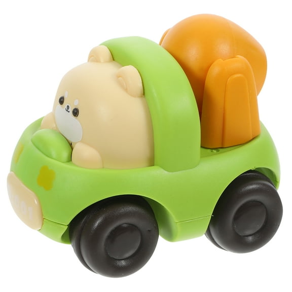 Adorable Green Plastic Car Toy for Kids Inertial Drive Easy to Piece
