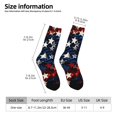thumbnail image 2 of Balery Red Blue White Stars Calcetas Largas con Estampado para Hombre y Mujer – Suaves y Transpirables, Talla Única (US 5-11), 2 of 6