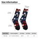 thumbnail image 2 of Fotbe Red Blue White Stars Calcetas Largas con Estampado para Hombre y Mujer – Calcetas de Compresión Transpirables y Elásticas, Viajar y Uso Diario Talla 5-11, 2 of 6