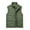 Olive Green, variant on Lovskoo 2024 Men's Casual Outdoor Work Fishing Travel Photo Cargo Vest Jacket Multi Pockets Summer Solid Color Stand Collar Sports Leisure Coat Olive Green 5XL
