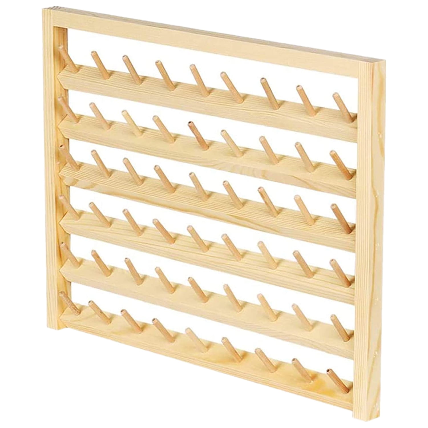 Oumilen 54Spool Wall Mounted Wooden Sewing Thread Rack