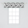 thumbnail image 2 of Ambesonne Underwater Window Valance, Monochrome Seashells, 54" X 12", Charcoal Grey and White, 2 of 3