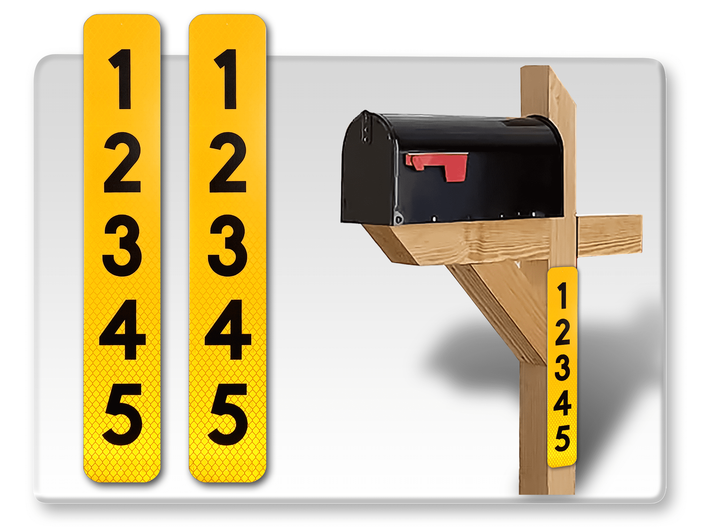 2 Pack Address Numbers for House Stickers, Customized Vertical 911