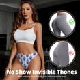 thumbnail image 4 of Thongs for Women - Winter Snowflake Skiing Skull No Show Seamless Womens Thongs Underwear, Soft Stretch G String Thongs for Women,Cuteness Ladies Thong Bikini Panties Briefs, 4 of 5