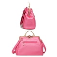 thumbnail image 3 of Ruiatoo Handbag for Women Flower Fashion Satchel Tote PU Leather Evening Shoulder Bags with Strap for Party Rose Red, 3 of 5