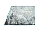thumbnail image 5 of HR HANDCRAFT RUGS HR Timeless Elegance: White and Charcoal Blue Faded Oriental Distressed Area Rug  Vintage with Abstract Floral Charm Blue - 2 x 3, 5 of 5