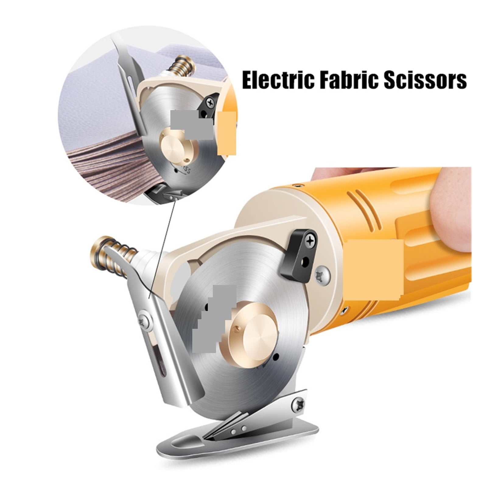 Electric Fabric Scissors Rotary Blade Fabric Tool Leather Fabric Electric Cutter Kit Cutting Saw Tool ,Sharp & Durable
