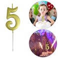 thumbnail image 2 of Tyeign Gold 3D Number 2 Birthday Candle Cake Topper for Boys Girls teen Party, Sparkle Wax Numeral Decoration for Wedding Anniversary, 1 × Number Candle, 2 of 6