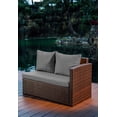 thumbnail image 3 of Hearth & Harbor 7 Piece Outdoor Furniture Set, Wicker Outdoor Sectional Dining Set with 10 Seats and Patio Table, Brown with Gray Cushions, 3 of 7