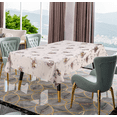 thumbnail image 5 of Luxurious Vinyl Rectangular Tablecloth with Stamping Gold, Waterproof Wipeable Plastic Cover for OutDoor and Home Kitchen, Floral Basket Patterns, 55 x 86 Inch Oblong, 5 of 6