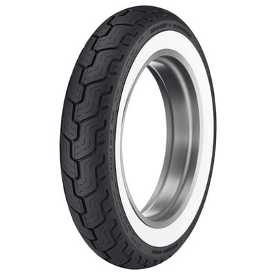 Dunlop Harley-Davidson D402 Rear Motorcycle Tire MU85B-16 (77H) Wide White Wall for Harley-Davidson Softail Deluxe FLSTN (ABS) 2013