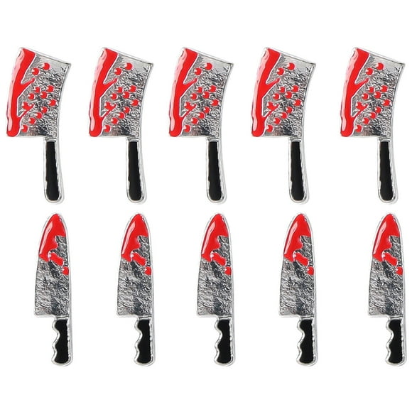 10 Uds. De dijes para uñas de Halloween, cortadores sangrientos, dijes para decoración de uñas, decoraciones para manicura para mujeres