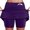 Skirt 112# Purple, variant on oqasdz Women's Mid Rise Elastic Waist Solid Color Seamless Stretch Fit Culottes with Pocket Sports Workout Casual Fashion Outdoor Skirt