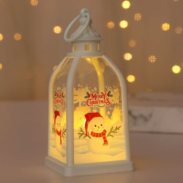 Xihbxyly Farol Navideño de Viento, Diseño Único de Vidrio Transparente, Bombilla Led con Brillo Cálido, Decoración Versátil para Escritorio y Colgante, Ideal para Fiestas Navideñas, Bodas, Listo para