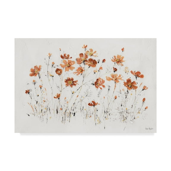 Trademark Fine Art 'Wildflowers I Orange' Canvas Art by Lisa Audit