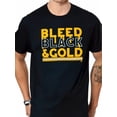 thumbnail image 1 of Bleed Black & Gold T-Shirt 100% Cotton, Gift for Pittsburgh sports fans, Black Short Sleeve T-Shirt, S - XXXL Tee For Adult, Men, Women, Teen, Teenager, Adolescent,Youth, 1 of 6