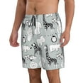 thumbnail image 2 of Disketp Men'S Swim Trunks Hawaiian Breathable Surf Beach Swimsuits Mesh Lining Beach Shorts With Pockets-African Animals, 2 of 9