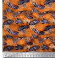 thumbnail image 1 of Soimoi Cotton Duck Fabric Brush Stroke & Feather African Printed Craft Fabric by The Yard 56 Inch Wide, 1 of 1