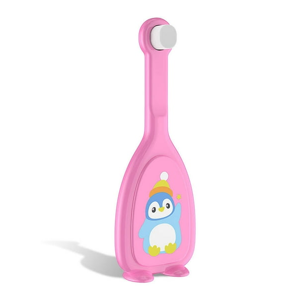 Yuarrent Cepillo de en forma de U de silicona de mano Boquilla para niños tipo U de doble cara Limpieza infantil Antideslizante Rosado 20piezas