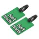 thumbnail image 1 of Equipaje Etiqueta, PVC Identificador Tarjeta Soporte Etiqueta, No Tocar Patrón Viaje Bolso Etiqueta con Ajustable Correa para Equipaje Maleta, Verde Paquete de 2, 1 of 5