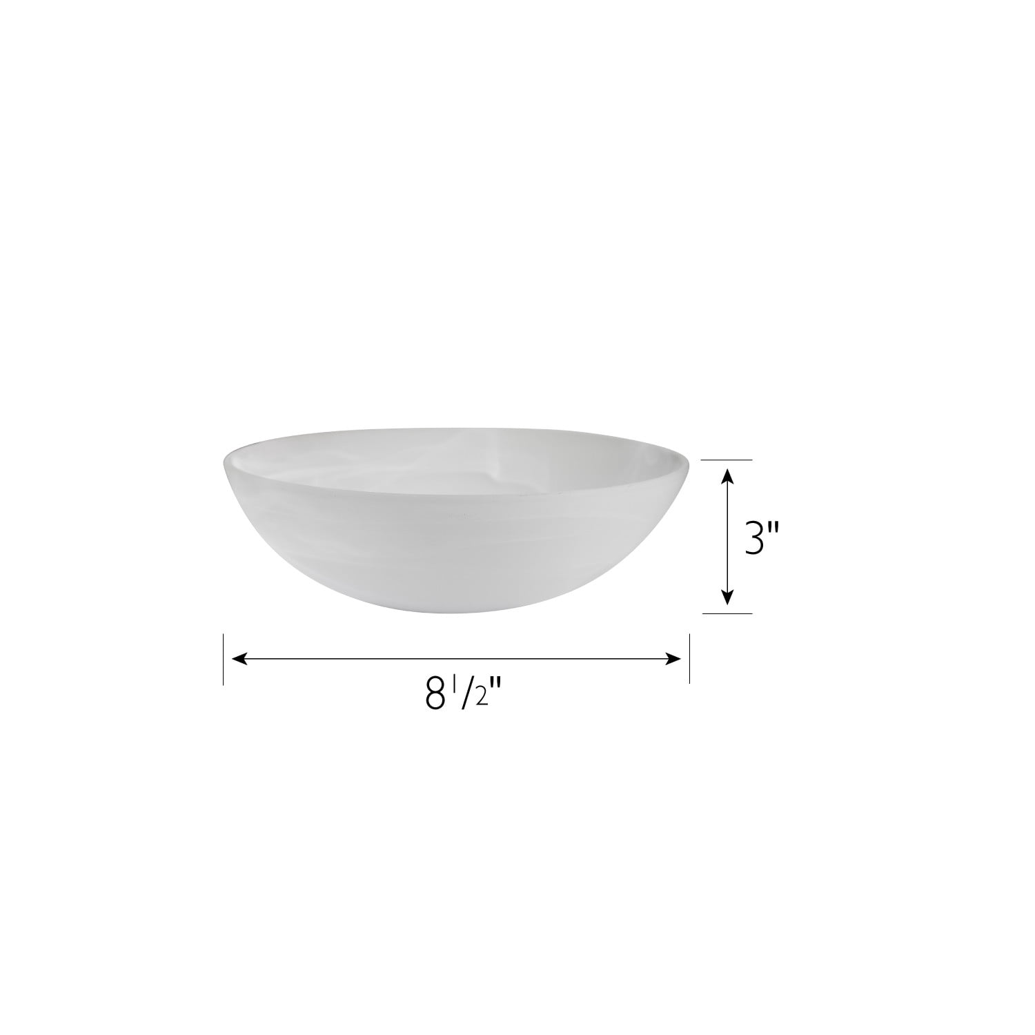 8.5 Inch Frosted Replacement Glass Shade, Traditional Collection, White – Design House, 996777