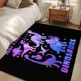 thumbnail image 4 of 3'x5' Area Rugs, Purple Dinosaur Indoor Outdoor Area Rug for Living Room Bedroom, JUST A Boy Who Loves Dinosaur Jungle Animals Washable Bathroom Rugs Kitchen Floor Carpet Mats Home Decor Aesthetic, 4 of 8