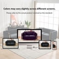thumbnail image 3 of 61" Chesterfield Velvet Loveseat, Button Tufted, Gold Legs, Classic Couch,Black, 3 of 9
