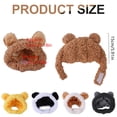 thumbnail image 3 of Bear Pet Costume Hat for Dogs, Denbek Cute Plush Pet Costume Hat for Cats and Small Dogs, Halloween Photo Prop, 3 of 9