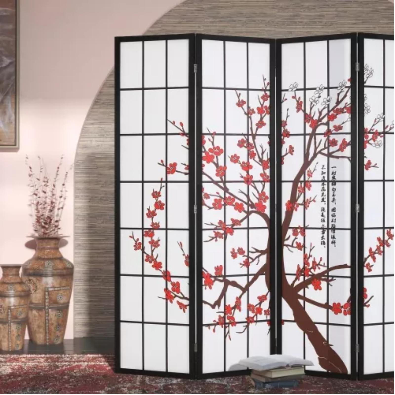 NiamVelo 4 Panel Room Dividers 6Ft Folding Privacy Screens Portable Room Partition , Freestanding Tall Room Divider, White