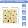 thumbnail image 2 of GZHJMY 6 Pack Sunflowers Bees Washcloths – Soft Face Towels, Gym Towels, Hotel and Spa Quality, Reusable Pure Cotton Fingertip Towels, 2 of 6