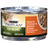 Purina Pro Plan Natural Wet Cat Food, TRUE NATURE Natural Chicken & Salmon Entree in Sauce - 3 oz. Pull-Top Can