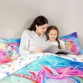 thumbnail image 5 of Castle Fairy Magic Unicorn Twin Comforter Sets for Kids,Dreamy Princess Animal Bedding Set, 5 of 8