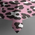 thumbnail image 3 of Pink and Black Of Leopard Print Rectangle Tablecloth 60"x84",Waterproof Polyester Rectangle Table Cloth, Wipeable Spillproof Polyester Tablecloth for Dining, Camping, Indoor and Outdoor, 3 of 5