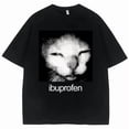 thumbnail image 2 of 2026 Vintage Funny Ibuprofen Cat Meme Graphic T Shirt Men Women Humor Fashion T Shirts Oversized Casual Streetwear T-shirts, 2 of 9