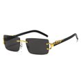 thumbnail image 1 of Typpkmm Fashion Rectangular Sunglasses Men Women Cheetah Brand Designer Rimless Cool Vacation Sun Glasses, 1 of 7