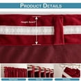 thumbnail image 4 of Lapalife 2 Panels Christmas Velvet Curtains, Rod Pocket Elegant Soft Thermal Insulated Room Darkening Curtain for Classical Living Room Bedroom, 52"x 96", Burgundy Red, 4 of 7