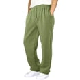 thumbnail image 2 of OIOLOYJM Boys' Baggy Sweatpants Straight Leg Open Bottom Casual Drawstring Elastic Waist Pants Athletic Workout Breathable Sweat Pants with Pockets Mint Green 5-6 Year, 2 of 4