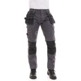 thumbnail image 3 of FASHIO FF Mens Construction Pants Utility Tool Pockets Carpenter Cordura Knee Reinforced Work Wear Safety Trousers B2 Gray W30-L34, 3 of 5
