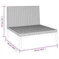 thumbnail image 3 of vidaXL Canapé de Jardin avec Coussins Demi-Rond en Poly Rotin, 3 of 3
