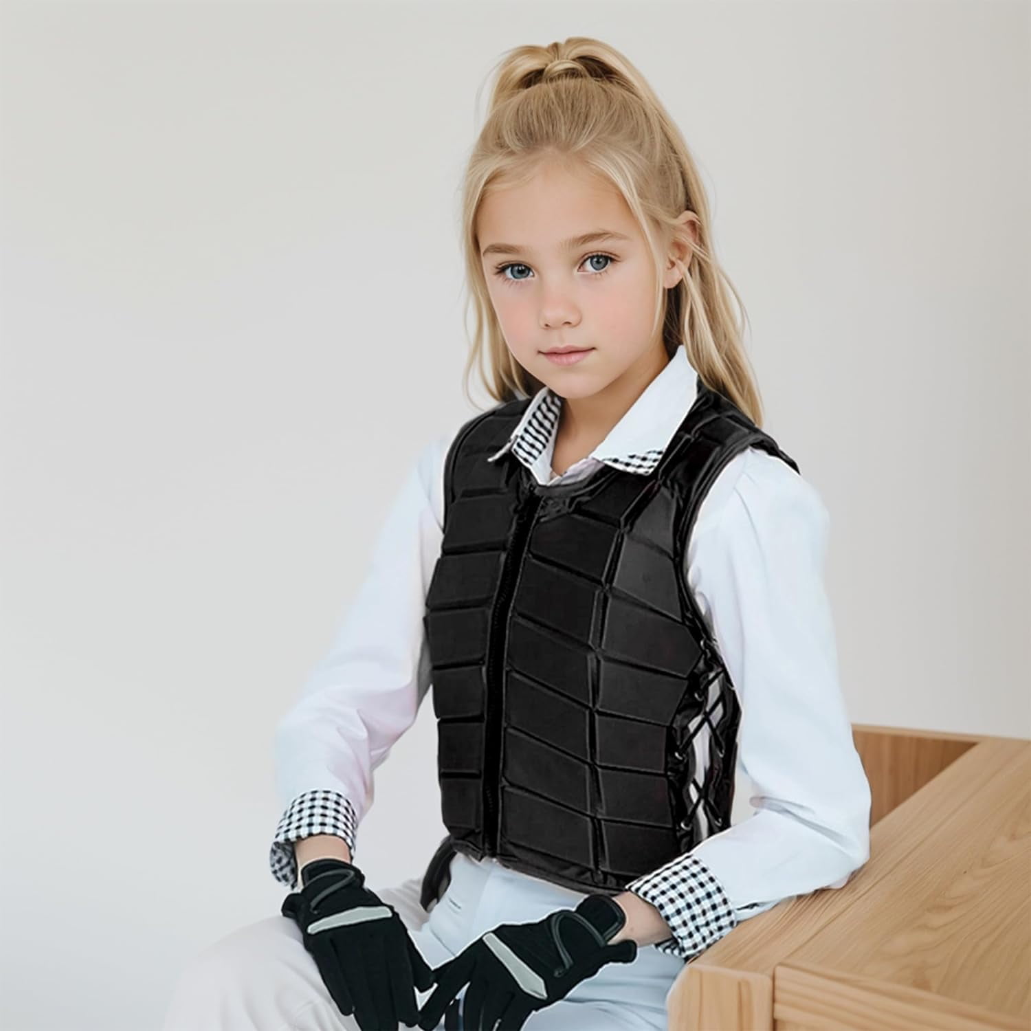 Kids Horse Riding Protective Vest:Equestrian Safety Vest for Riding Training,Equestrian Vest Body Protector Gear,Horse Riding Vest for Boys Girls,Comfortable,Shock Absorption