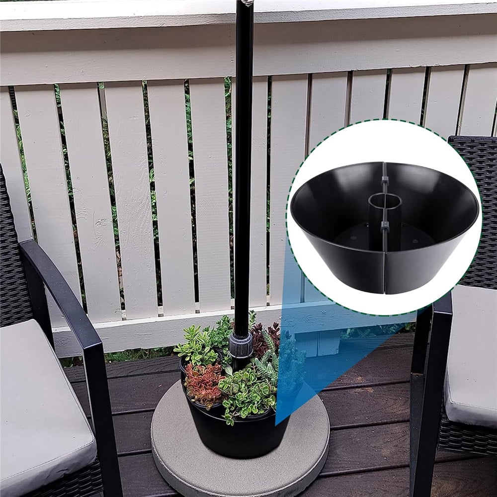 EBaokuup Umbrella Planters - Half Circle Planter Pots with Umbrella Hole - Flower Planters Pots Container for Indoor Outdoor Garden Home Plants