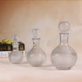 thumbnail image 3 of Transparent Ball Shape Quick Decanter Glass Bottle Crystal Whiskey Bottle With Stopper Home Bar Tool, 3 of 7