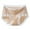 Beige, variant on Women's Lace Trim High Waisted Lightweight Summer Full Coverage Soft Breathable Panty (Grey, M)