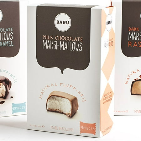 Chocolate Marshmallow Gift - Baru Belgian Marshmallows - Milk Chocolate (4.23 ounce)