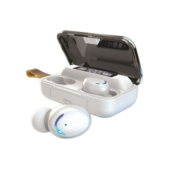 Brookstone Touch Power True Wireless Earbs, White